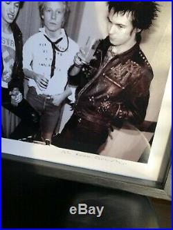 Framed Original Sex Pistols Press Conference Peter Kodick Gravelle Signed Print