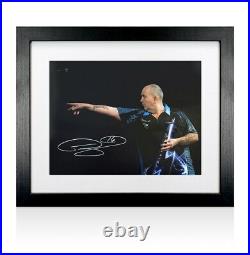 Framed Phil Taylor Signed Darts Photo The Power Autograph