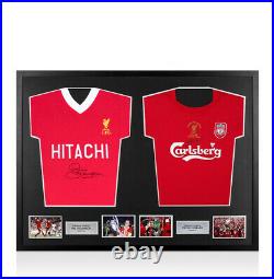 Framed Phil Thompson & Steven Gerrard Signed Liverpool Shirts Dual Framed