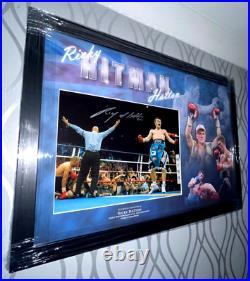 Framed Ricky Hatton Stunning Hand Signed Photo Display Autograph Coa Boxing