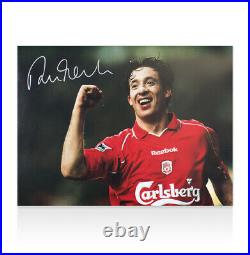 Framed Robbie Fowler Signed Photo Liverpool Legend Autograph