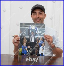 Framed Roberto Di Matteo Signed Chelsea Photo UEFA Champions League Winner