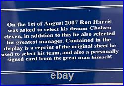 Framed Ron Harris Signed Chelsea Photo Montage Dream Chelsea XI
