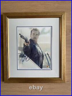 Framed Signed Photo Schwarzenegger Terminator Photo With COA Amazing