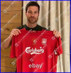 Framed Steven Gerrard & Xabi Alonso Signed Liverpool Shirts Dual Framed