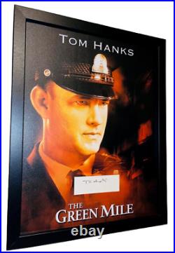 Framed Tom Hanks Hand Signed Photo Mount Coa Autograph Green Mile Toy Story