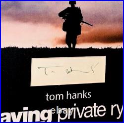 Framed Tom Hanks Hand Signed Photo Mount Coa Autograph Saving Private Ryan