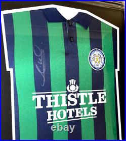 Framed Tony Yeboah Hand Signed Shirt Photo Proof Autograph Leeds United Coa 2