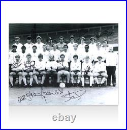 Framed Tottenham Hotspur Shirt Multi Signed Photo 1983/84 Team Autograph