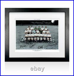 Framed Tottenham Multi-Signed Photo 1961 Double Winners Autograph