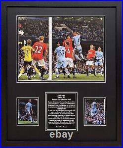 Framed Vincent Kompany Signed Manchester City Football Photo With Proof & Coa
