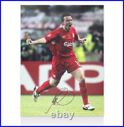 Framed Vladimir Smicer Signed Liverpool Photo 2005 UEFA Champions League Final