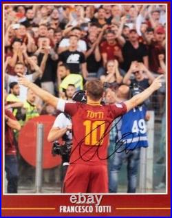 Francesco Totti Signed & FRAMED 11X14 Photo A. S. Roma Genuine Item AFTAL COA