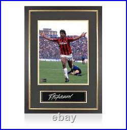Frank Rijkaard Signed Plaque and Photo Frame AC Milan Legend Autograph