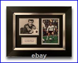 Franz Beckenbauer Hand Signed Framed Photo Display Germany Autograph