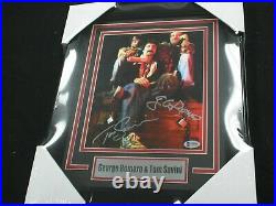 GEORGE ROMERO & TOM SAVINI 2X Signed 8x10 Photo FRAMED Autograph BECKETT BAS COA