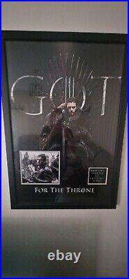 Game of thrones signed framed photo