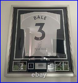 Gareth Bale signed shirt framed Official UCL COA & Photo Proof, Tottenham, Wales