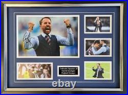Gareth Southgate Signed & Framed Photo Mount Display England Euro 2020 AFTAL COA