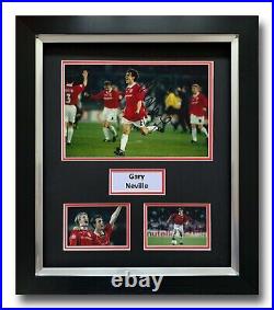 Gary Neville Hand Signed Framed Photo Display Manchester Utd Autograph 1