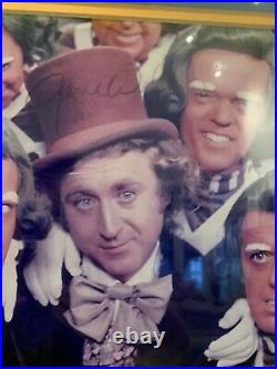 Gene Wilder Signed Framed 20 X 25 Willy Wonka DVD & Photo Display
