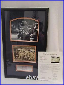George Halas (Died 1983) Chicago Bears Autographed & Framed 6x8 Photo JSA LOA