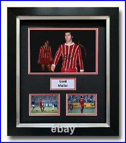 Gerd Muller Hand Signed Framed Photo Display Germany Autograph