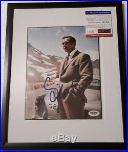 Goldfinger Sean Connery James Bond signed 8x10 Photo PSA DNA (Framed)
