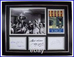 Grieg, Stein, Johnston Signed Autograph x3 framed 16x12 photo display Rangers