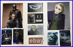 HEATH LEDGER CHRISTIAN BALE + ECKHART Signed Photos The Dark Knight FRAMED COA