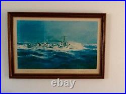 HMS Cavalier WW2 Print Picture War Ship Signed Lord Mountbatten /R Taylor