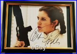 Hand Signed By Carrie Fisher With Coa Framed Star Wars 8x10 Photo Authentic