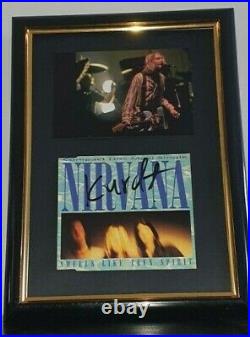 Hand Signed By Kurt Cobain With Coa Nirvana Teen Spirit CD Framed Display