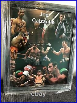 Hand Signed Joe Calzaghe Framed Montage With Certificate Of Authenticity