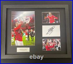 Hand signed Raphael varane photo framed and mounted Manchester United with COA
