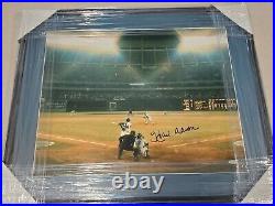 Hank Aaron 715 HR Signed Autographed 16x20 Framed Photo Steiner and PSA/DNA