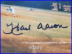 Hank Aaron 715 HR Signed Autographed 16x20 Framed Photo Steiner and PSA/DNA