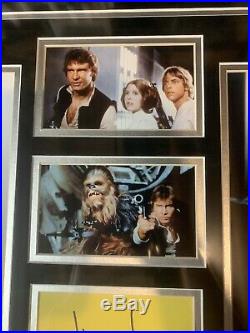 Harrison Ford Autograph Signed Star Wars Collage Photo Framed JSA Full Letter