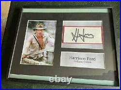 Harrison Ford Indiana Jones Photo Display Signed & Framed Raiders 10x12