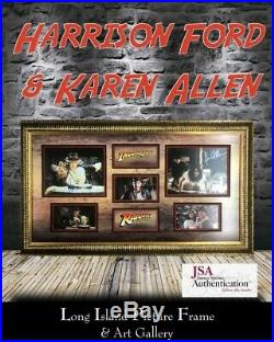 Harrison Ford & Karen Allen Signed Indiana Jones Custom Framed FREE SHIP JSA COA