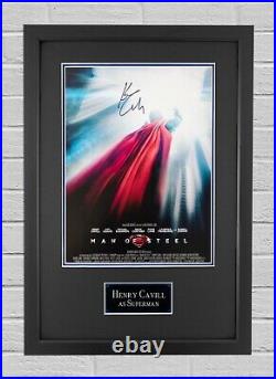 Henry Cavill Signed & Framed 16X12 Photo Man of Steel Autograph AFTAL COA (B)
