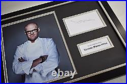 Heston Blumenthal SIGNED FRAMED Photo Autograph 16x12 display TV Chef AFTAL COA