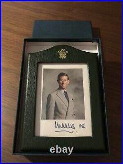 Hrh Charles The Prince Of Wales Hand Signed Photo In Royal Presentation Frame