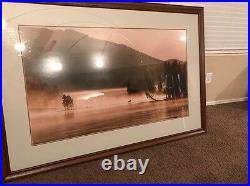 Huge Thomas mangelsen Morning Light Yellowstone River Framed Sold Out Rare Size