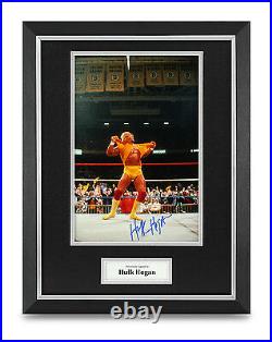 Hulk Hogan Signed Photo Framed 16x12 WWE WWF Autograph Memorabilia Display