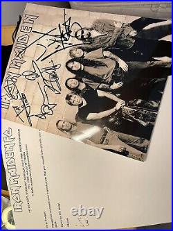 IRON MAIDEN All 6 Band Signed Autographed 8x10 Photo Framed In Mint Condition