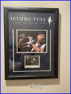 Ian Anderson Signed & Framed Autographed Photo Card Jethro Tull JSA COA