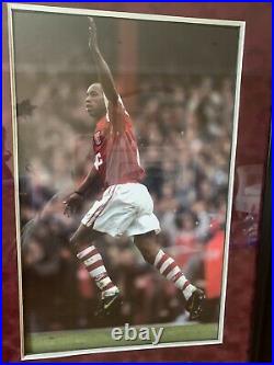 Ian Wright Arsenal Signed Shirt AND Picture In Excellent Frame Authentic