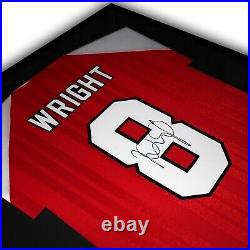Ian Wright Signed Arsenal Shirt Framed COA Photo Proof Red Gunners Home M