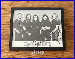Iron Maiden Official FC Framed Autograph / Fully Signed PROMO Photograph